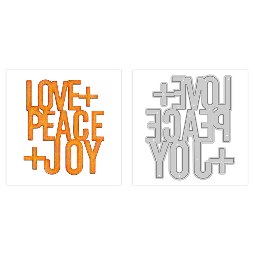 "LOVE+PEACE+JOY" Words Metal Cutting Dies