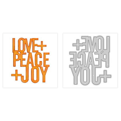 "LOVE+PEACE+JOY" Words Metal Cutting Dies