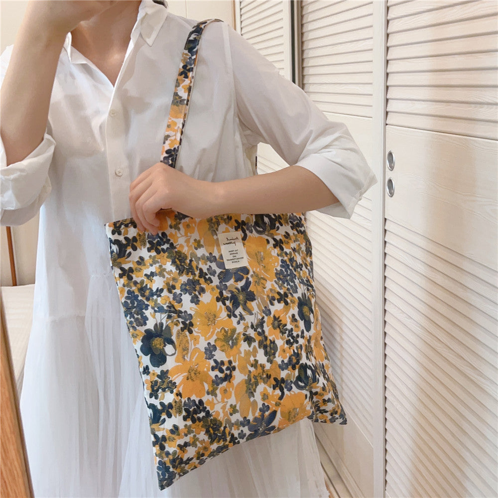 French Retro Pastoral Style Floral Shoulder Bag