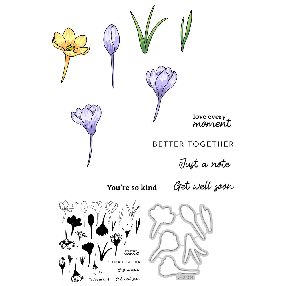 Multicolor Saffron Dies & Stamps Set