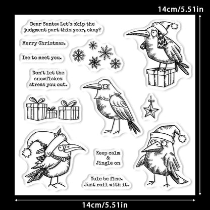 Christmas Birds Dies & Stamps Set