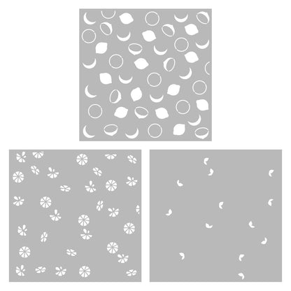 Lemon Grapefruit Background DIY Painting Hollow Stencil