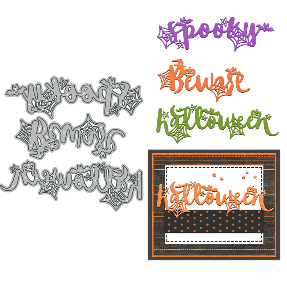 Halloween Words Metal Cutting Dies