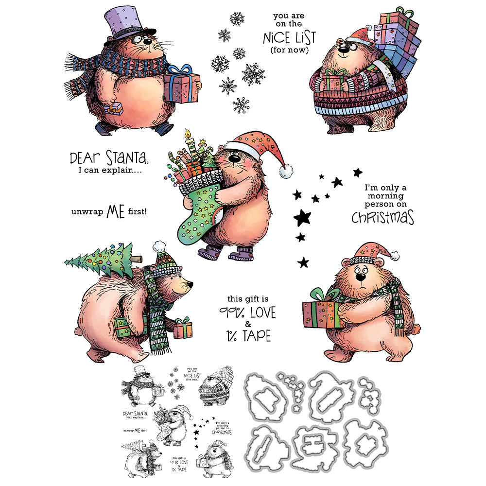 Christmas Bears Dies & Stamps Set