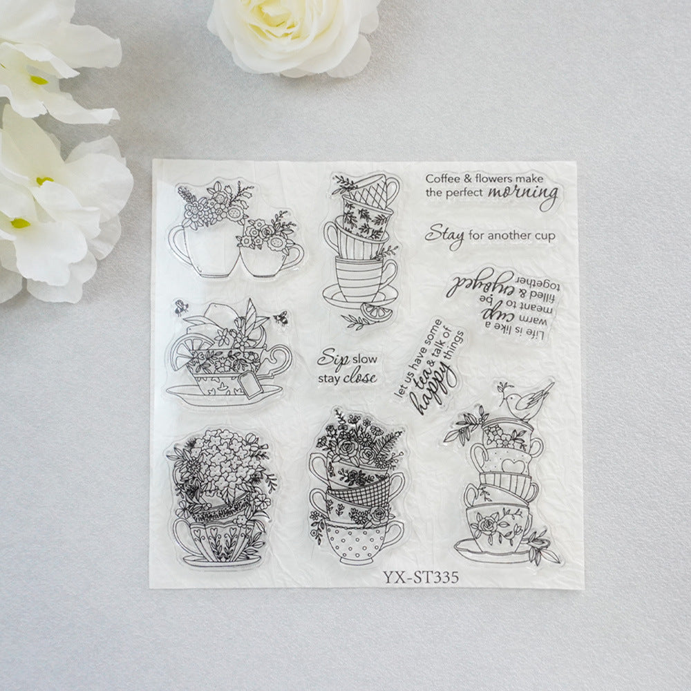 Tea Cup Coffee Cup Clear Stamps