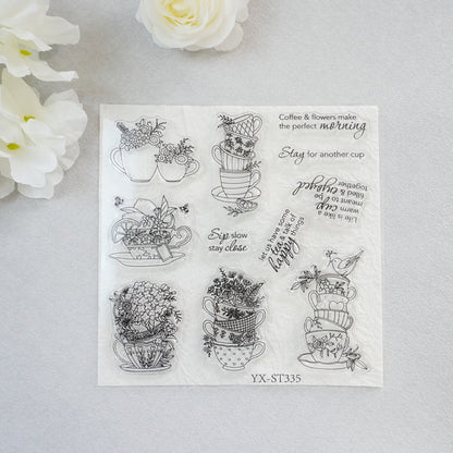 Tea Cup Coffee Cup Clear Stamps