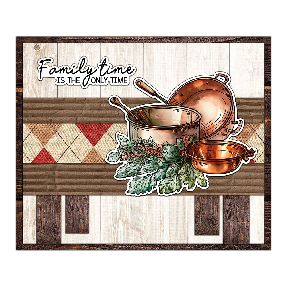 Retro Kitchen Cooking Pot Clear Stamps