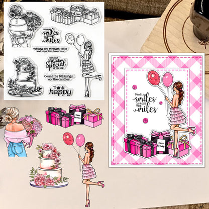 Beautiful Girls Birthday Party Clear Stamps
