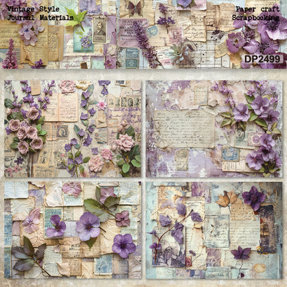 A5 Floral DIY Journal Scrapbook Paper