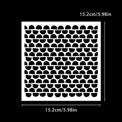 Semicircle Pattern DIY Painting Hollow Stencil