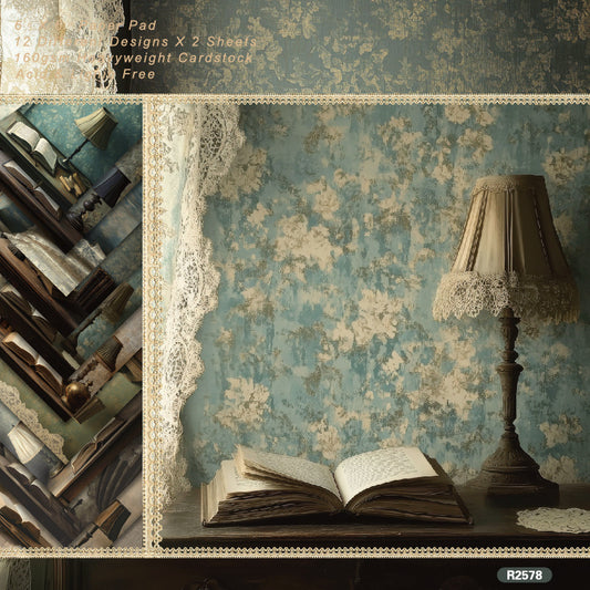 24PCS 6" Writing Desk Scrapbook Paper & Cardstock