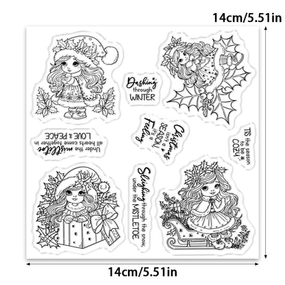 Christmas Girls Dies & Stamps Set