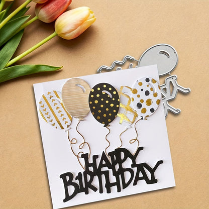 Birthday Balloon Metal Cutting Dies
