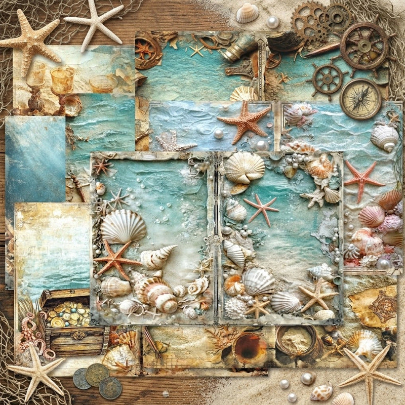 A5 Beach Shellfish Journal Scrapbook Paper