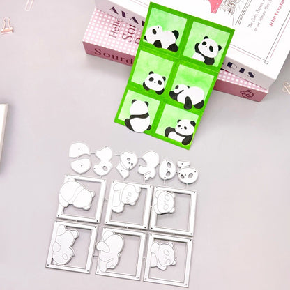 Cute Little Panda Metal Cutting Dies