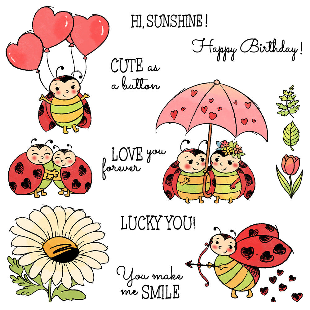Valentine's Day Ladybug Dies & Stamps Set