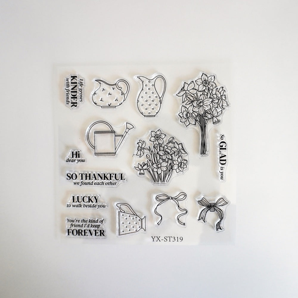 Vase and Flowers Dies & Stamps Set