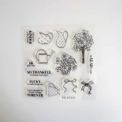 Vase and Flowers Dies & Stamps Set