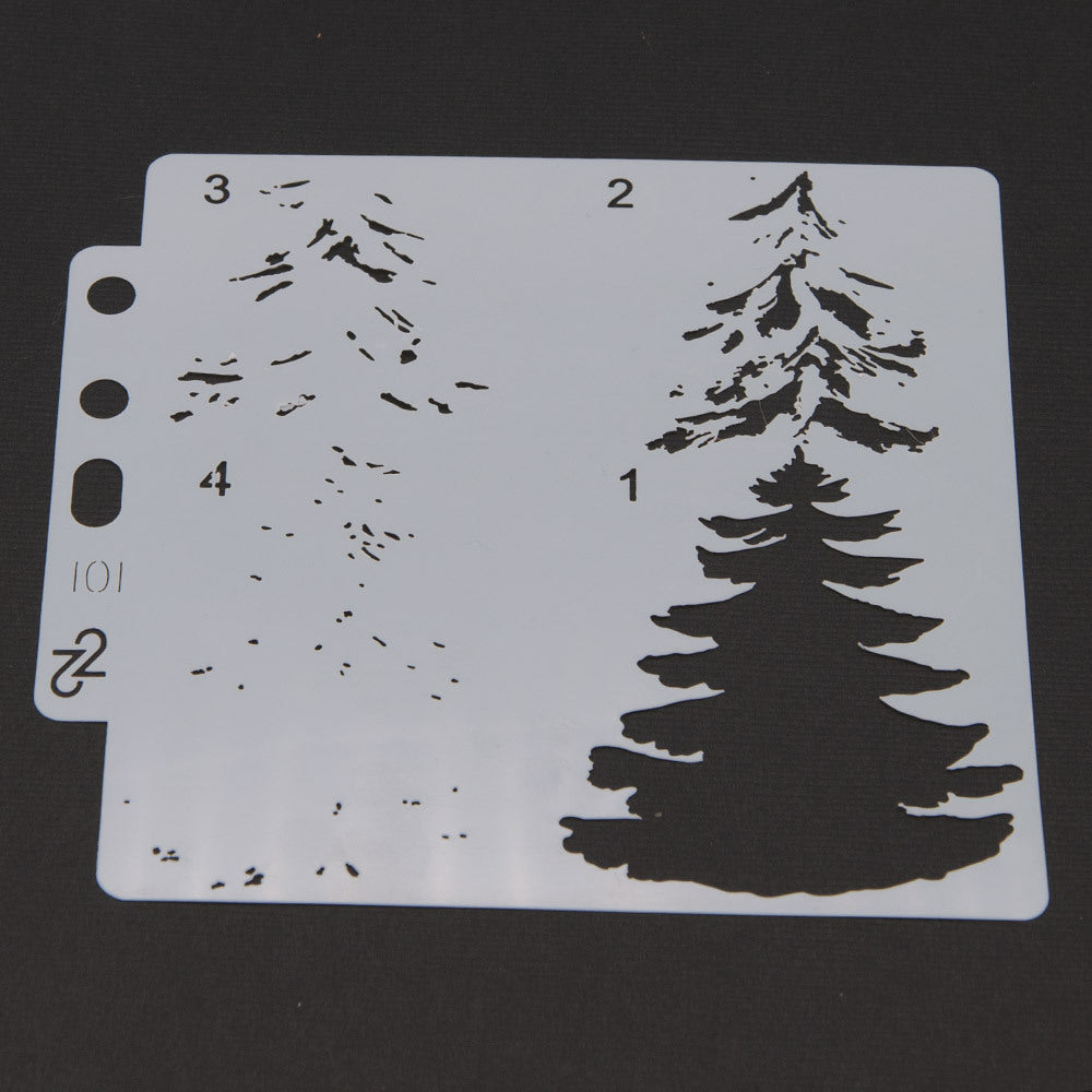 Christmas Tree Hollow Stencil