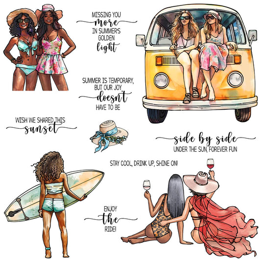 Summer Girl Clear Stamps