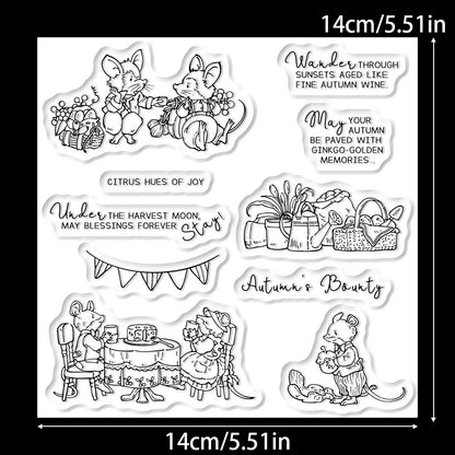 Autumn Mouse Dinner Dies & Stamps Set