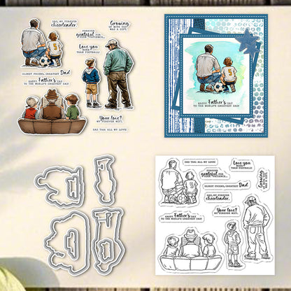 Father-Son Relationship Dies & Stamps Set