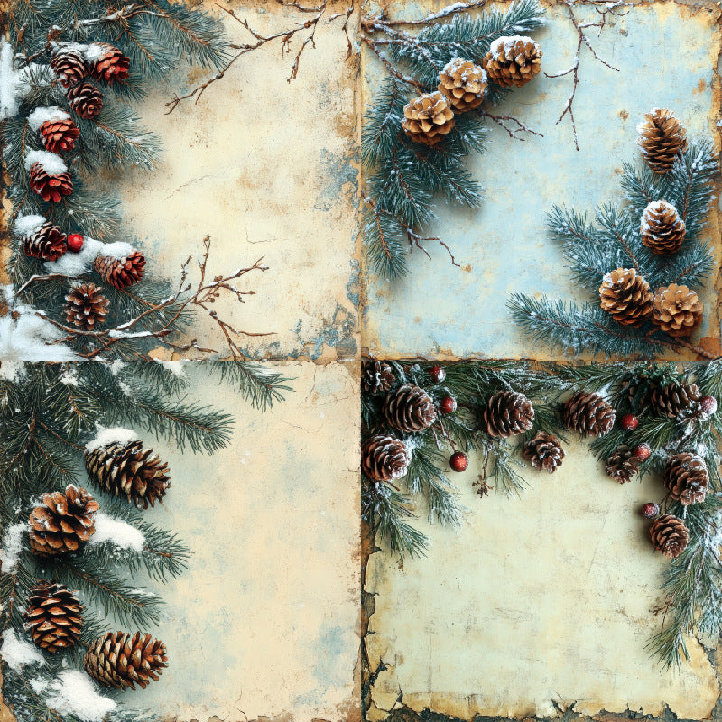 24PCS 6" Frost Pine Scrapbook Paper & Cardstock