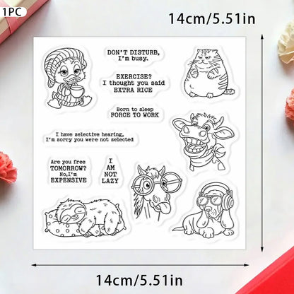 Funny Animals Dies & Stamps Set