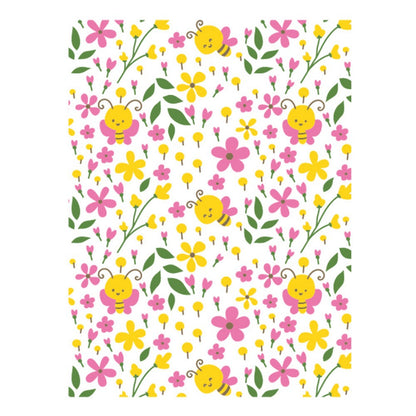 4 PCS Bees and Flowers Pattern DIY Painting Hollow Stencil