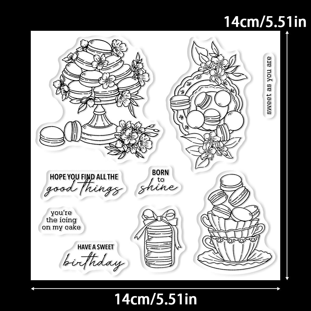 Macaron Cake Clear Stamps