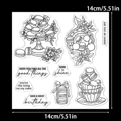 Macaron Cake Clear Stamps