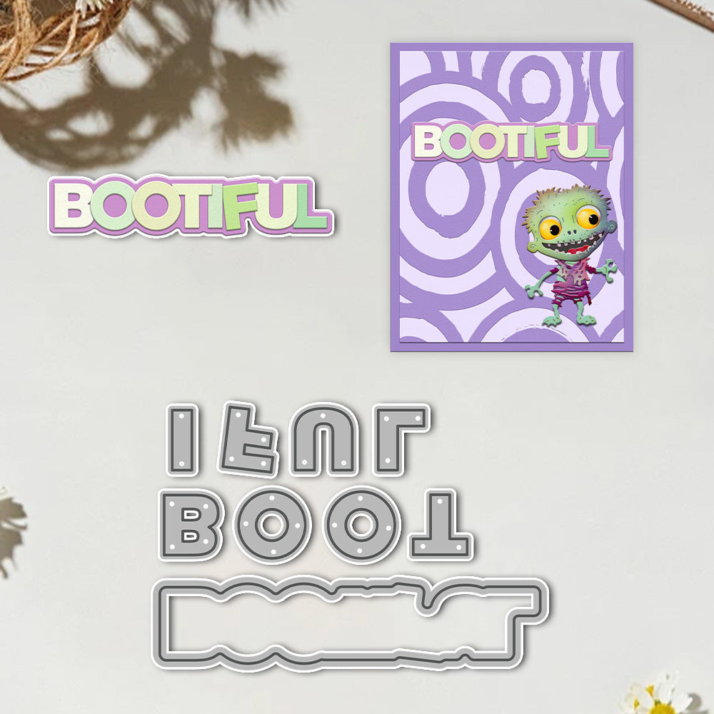 "Bootiful" Words Metal Cutting Dies