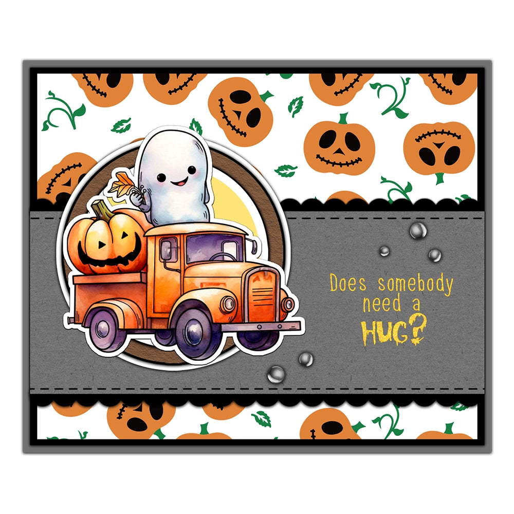 Halloween Spooky Pumpkin Dies & Stamps Set