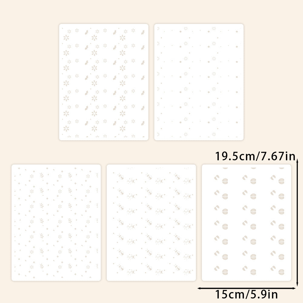 5 PCS Ladybug Pattern DIY Painting Hollow Stencil