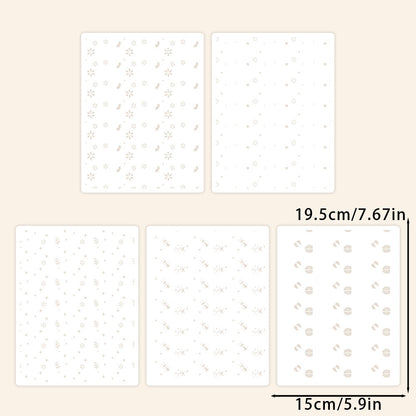 5 PCS Ladybug Pattern DIY Painting Hollow Stencil