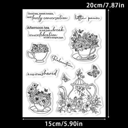 Tea Set Clear Stamps