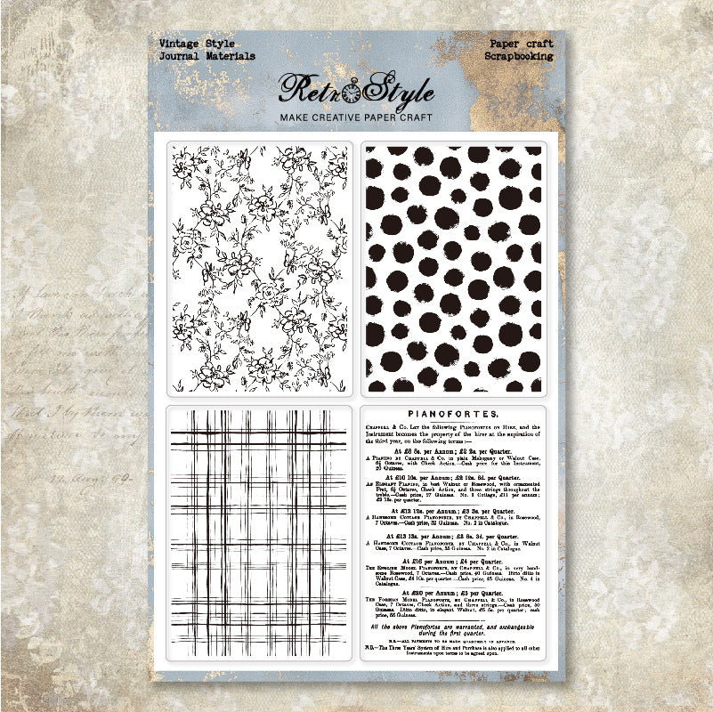 Vintage Background DIY Scrapbook Clear Stamps