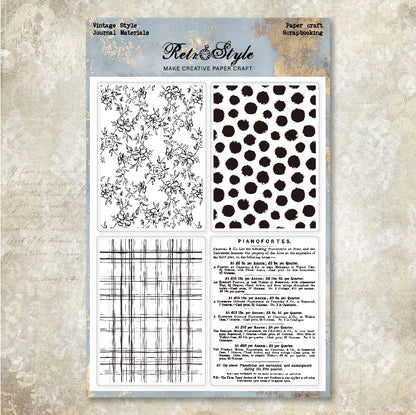 Vintage Background DIY Scrapbook Clear Stamps