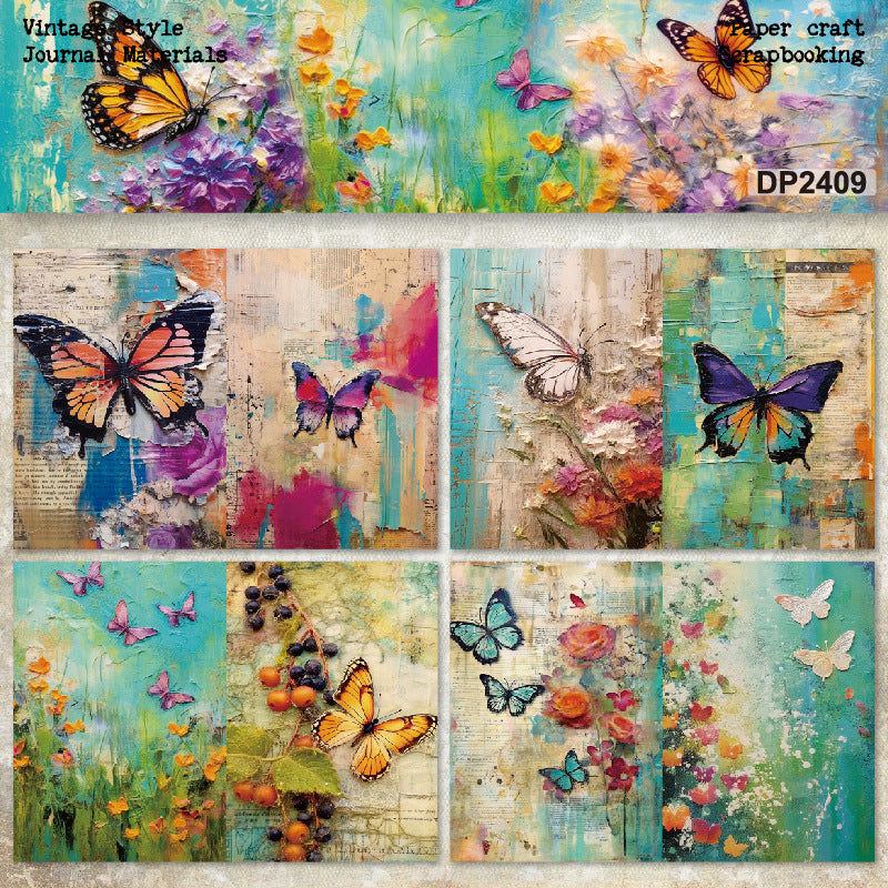 A5 Butterflies DIY Journal Scrapbook Paper