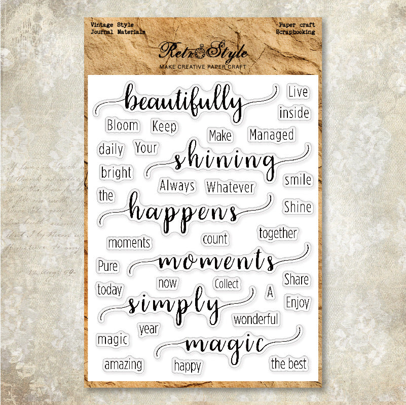 Words and Sentences DIY Scrapbook Clear Stamps