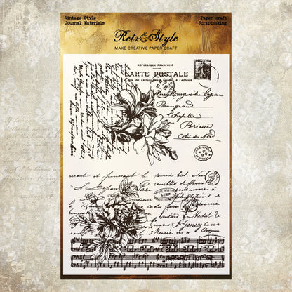 Retro Background DIY Scrapbook Clear Stamps