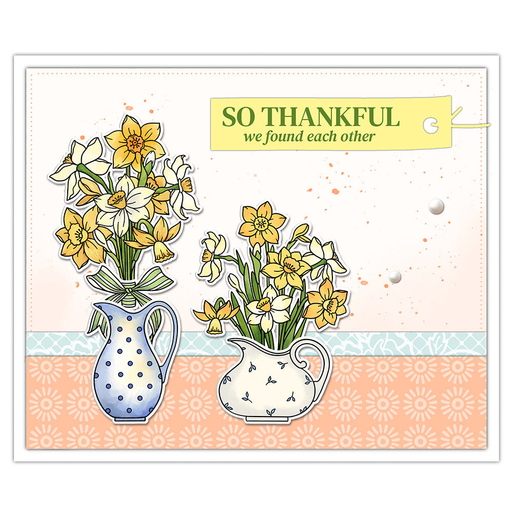 Vase and Flowers Dies & Stamps Set
