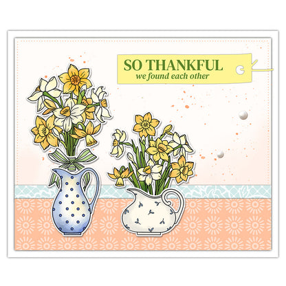 Vase and Flowers Dies & Stamps Set