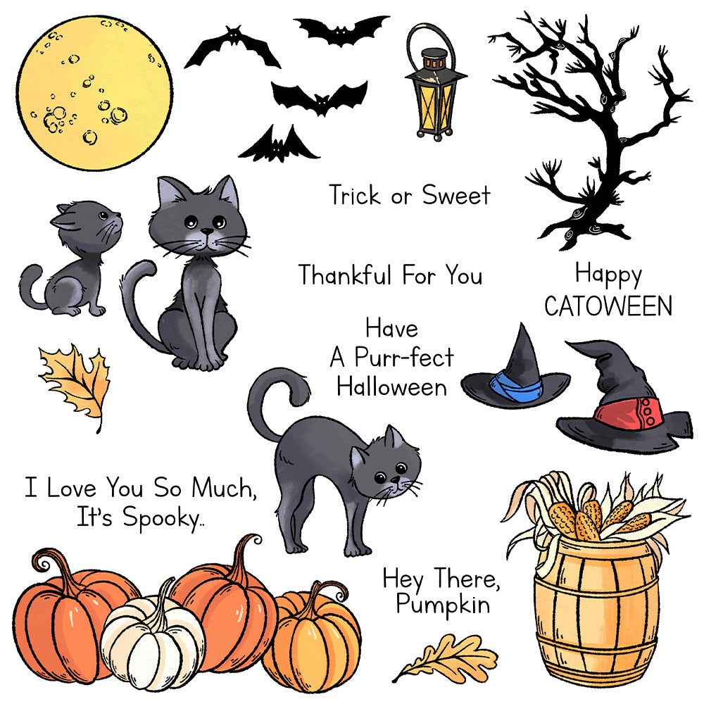 Halloween Cat Clear Stamps