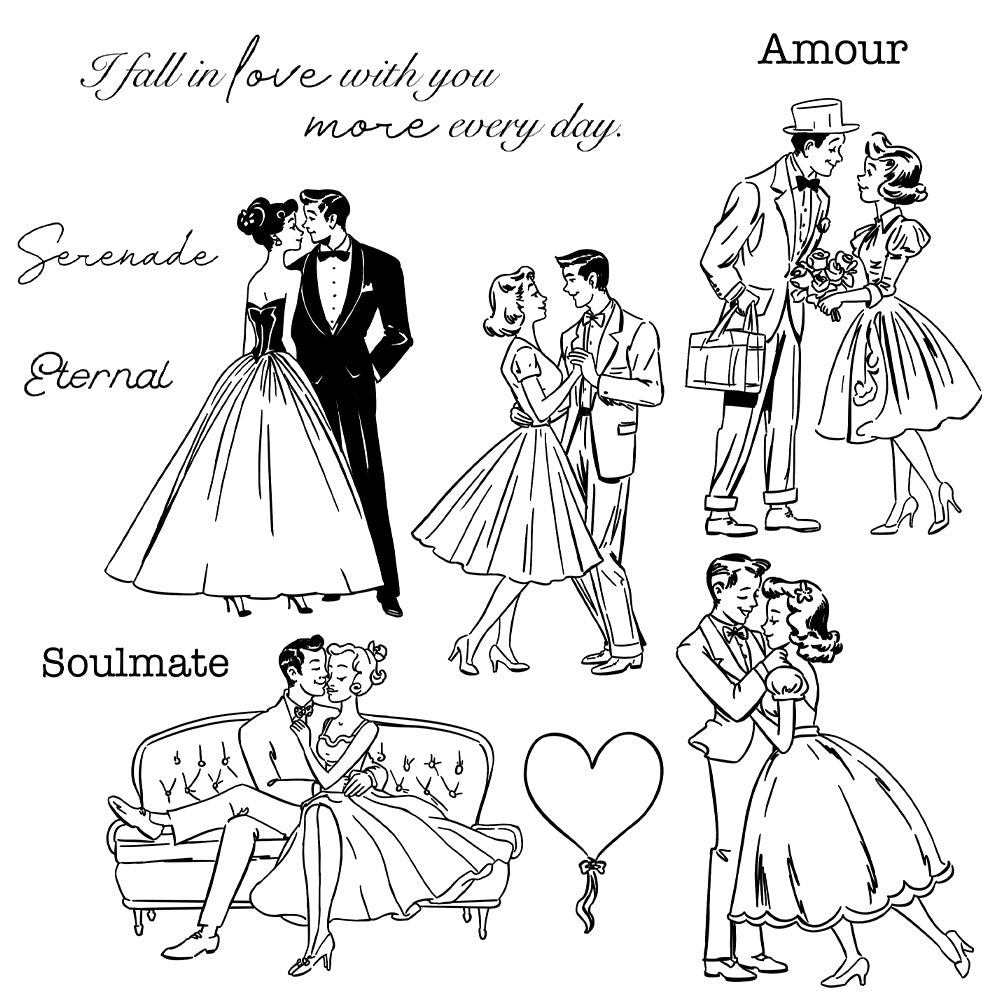Valentine's Day Theme Dies & Stamps Set