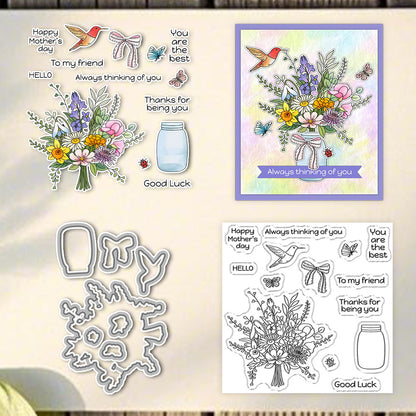 Jar Bouquet Dies & Stamps Set