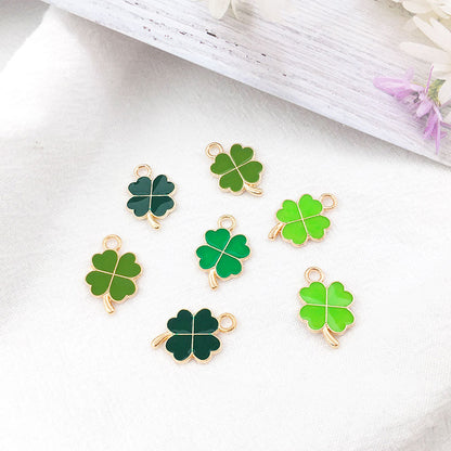 20 Pcs Four-Leaf Clover DIY Jewelry Pendants