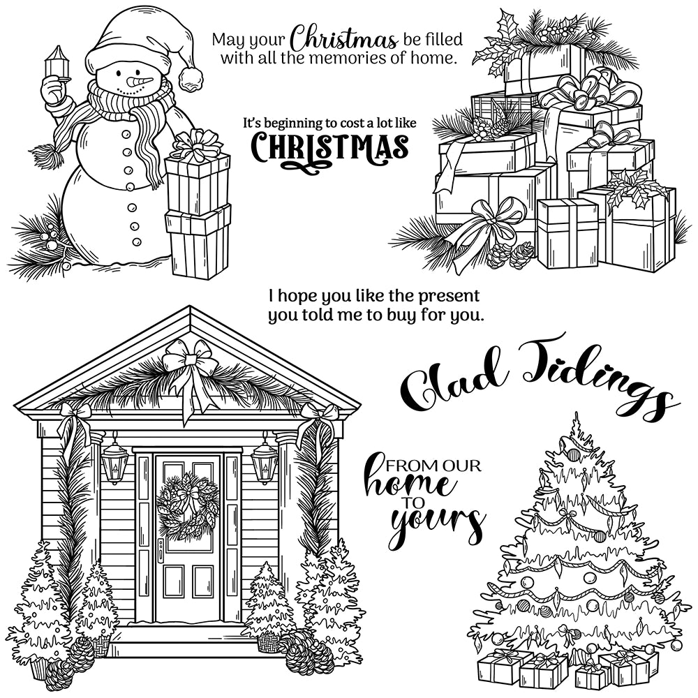 Christmas Decorative Dies & Stamps Set