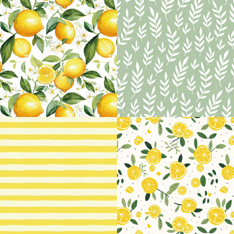 24PCS 6" Lemonade Summer Scrapbook Paper & Cardstock