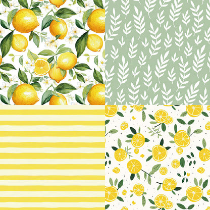 24PCS 6" Lemonade Summer Scrapbook Paper & Cardstock